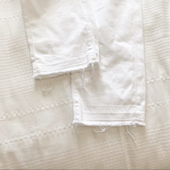 AG ADRIANO GOLDSCHMIED THE STEVIE ANKLE SLIM STRAIGHT ANKLE WHITE DENIM - Picture 9 of 11